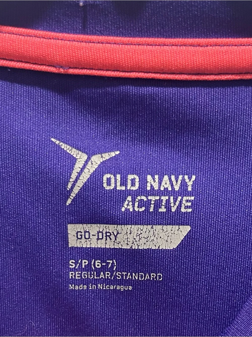 Old Navy Bright Purple Short-Sleeve Tee with Tropical Chest Graphic